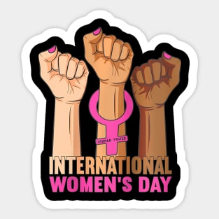 Happy Womens Day 8 March 2024 International Womens Day Sticker